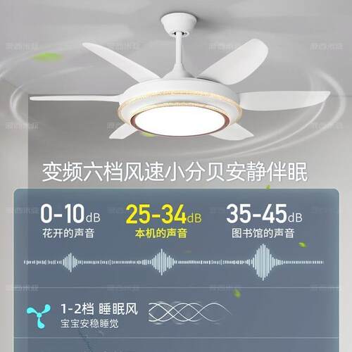 风扇灯厂家直销吊扇灯餐厅客厅卧室家用吸顶灯风扇吊灯一体大尺寸