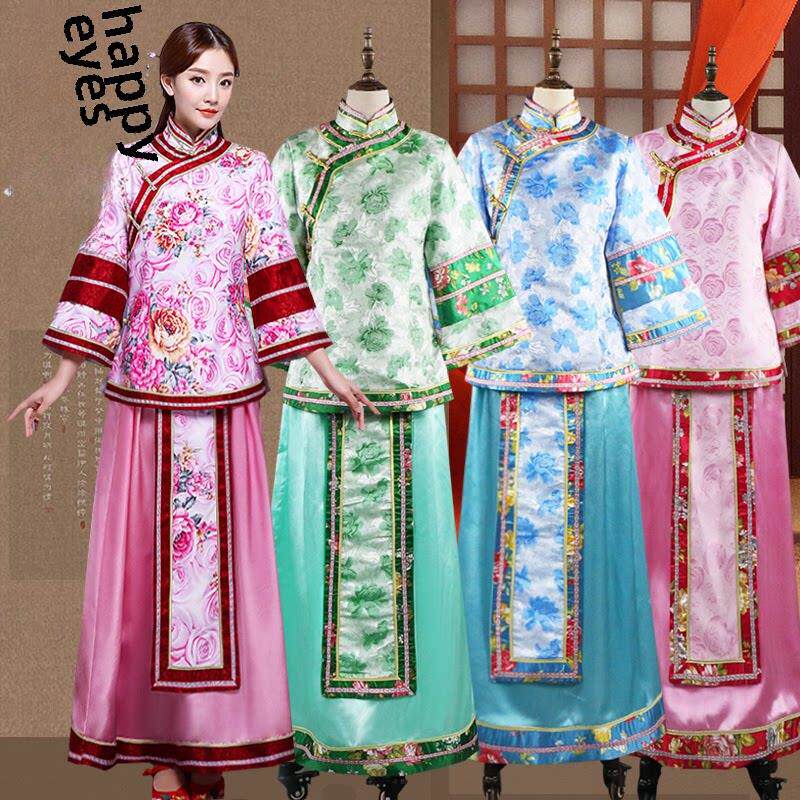 古代服饰女性快乐女士中等女性服饰中国风改良伴娘服修和服主人服