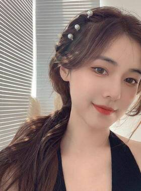 珍珠发夹发饰少女碎发夹侧边编发点缀头饰发卡仙气小珍珠发扣夹子