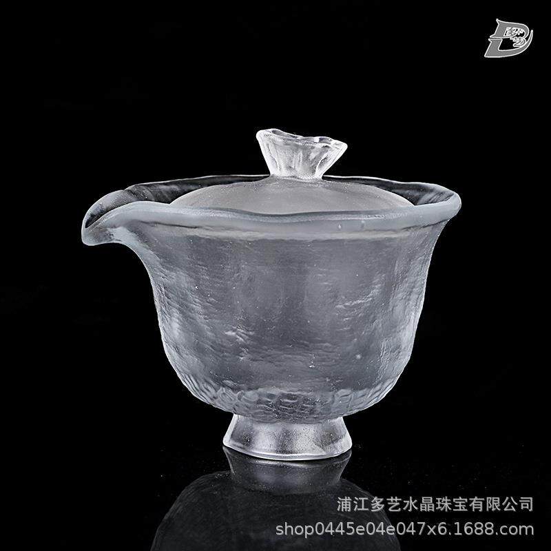 新款直销多艺 古法冰冻烧琉璃盖碗纯手工功夫茶泡茶杯家用单个茶图片