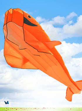 批发潍坊风筝软体海豚立体卡通3D Kite儿童风筝无骨架厂家直销