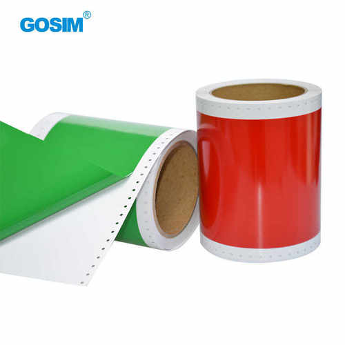 国新GOSIM彩贴机贴纸 适用MAX CPM标签纸黄色GS-L502/红色GS-L506