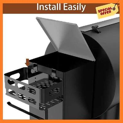 AD08-Storage Bin With 4 Hooks And Paper Towel Holder For