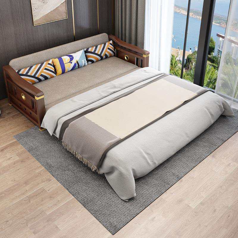 沙发床厅收折叠客单双人多功KX-67283能纳中式沙卧室两用实木简约