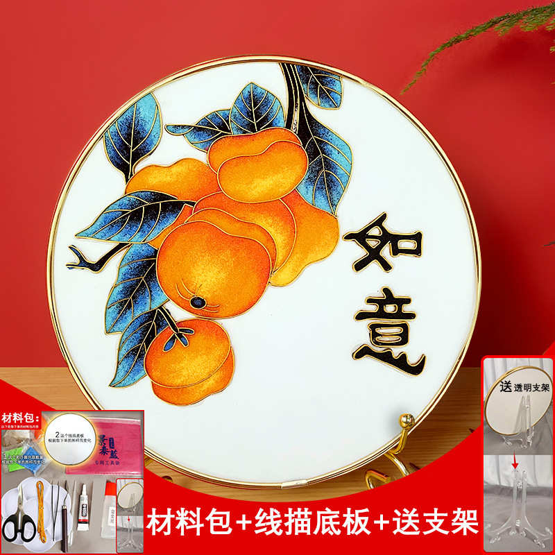 新春景泰蓝非遗diy掐丝珐琅画材料包学生中国风高级感企业团建画
