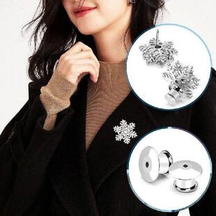 Locking Clasp Pin Keeper Metal Back 10pcs