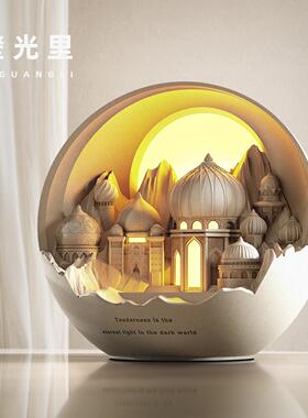 壁光里小夜灯礼盒新婚结婚订婚礼物氛围香薰灯生日卧室床头灯台灯