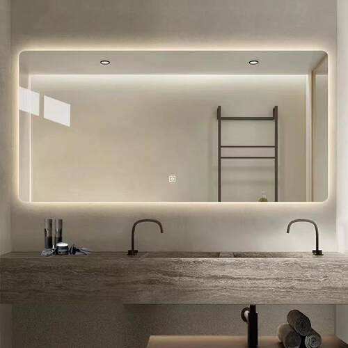 方形智能镜子高端智能镜挂墙妆卫d生间浴室镜化触HKC带灯le防雾摸