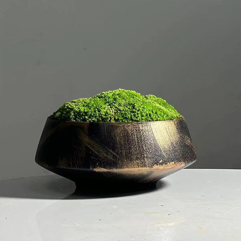 新中式花艺彷真绿色植物观样板房客厅样品屋展示中心永生植物青苔