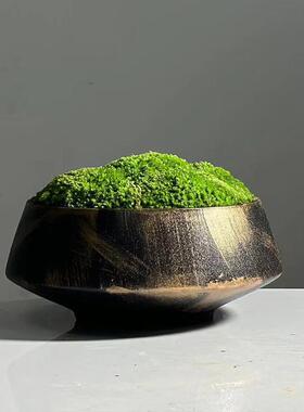 新中式花艺彷真绿色植物观样板房客厅样品屋展示中心永生植物青苔