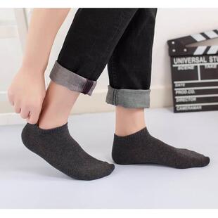 48黑白棉袜男士 船袜