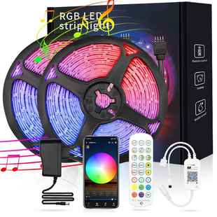 i灯带套装 跨境led灯带套装 智能家居灯条2835rgb七彩拾音灯wif