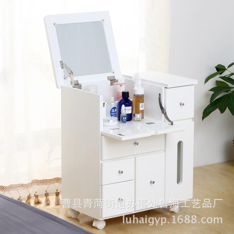 简约木制梳妆台化妆桌日式多功能床头梳妆台收纳柜小户型