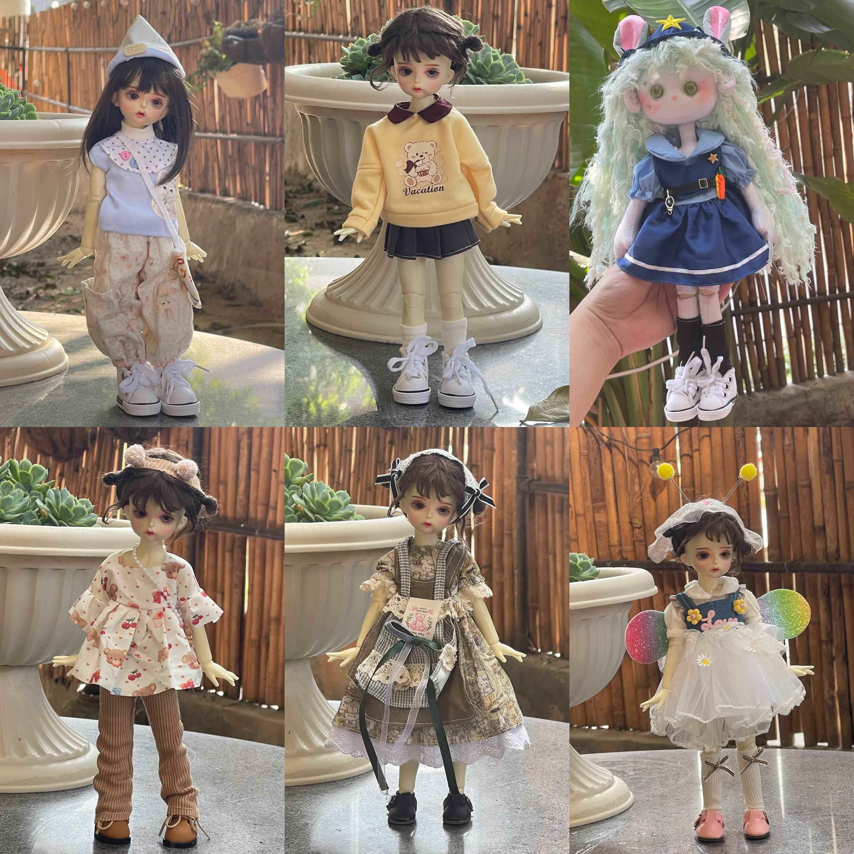 bjd6分娃衣甜美鬼娃娃换装裙子可爱30厘米胖子体娃娃洛丽塔衣服