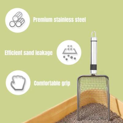 Pet cleaning tool metal aluminum alloy cat litter scoop stai