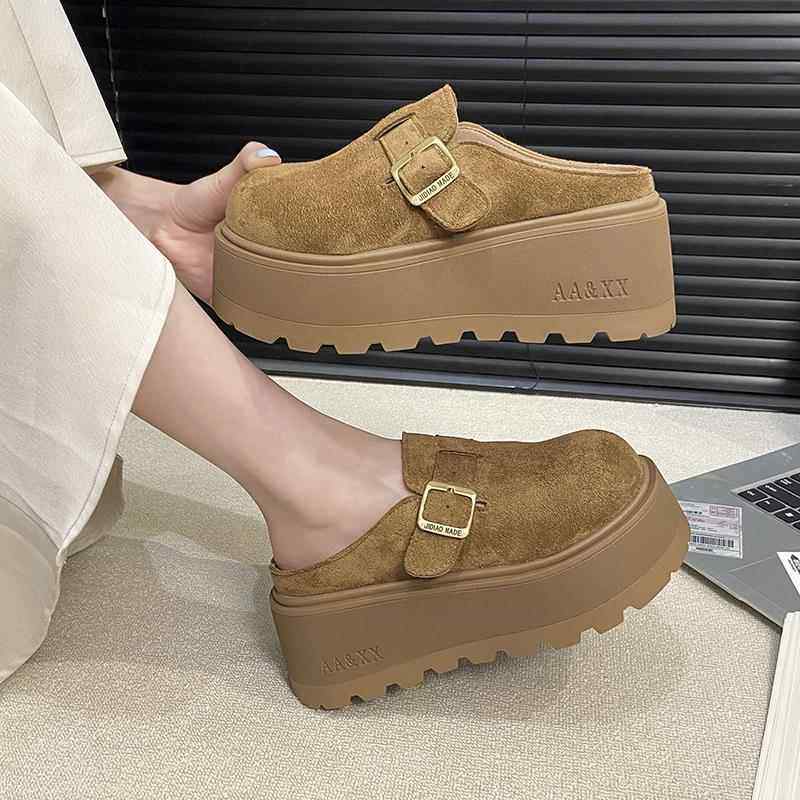 春季厚底增高勃肯鞋女2026新款外穿松糕小个子懒人包头博肯0116z,女鞋,勃肯鞋/软木鞋,淘宝优惠券,粉丝福利购,淘宝优惠卷