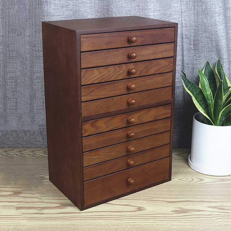 10层首饰盒欧式高档奢华大容量收纳盒木质古风中国风精致多层盒子