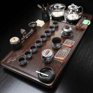 实木茶盘茶台全自动底部上水一体式茶具套装家用客厅整套陶瓷紫砂
