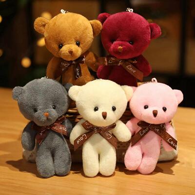 Color Teddy Bear Dolls 12cm Soft Stuffed Animals Bear Plush