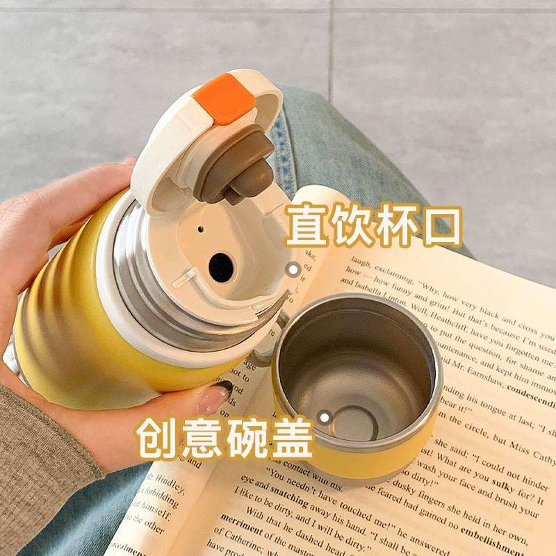 简约保温杯女生高颜值带盖滤网泡茶316不锈钢水杯女新款2025杯子
