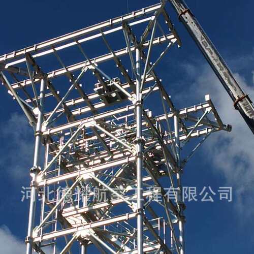 气象雷达塔钢结构发射塔 四柱钢管铁塔气象监测塔通讯导航塔台