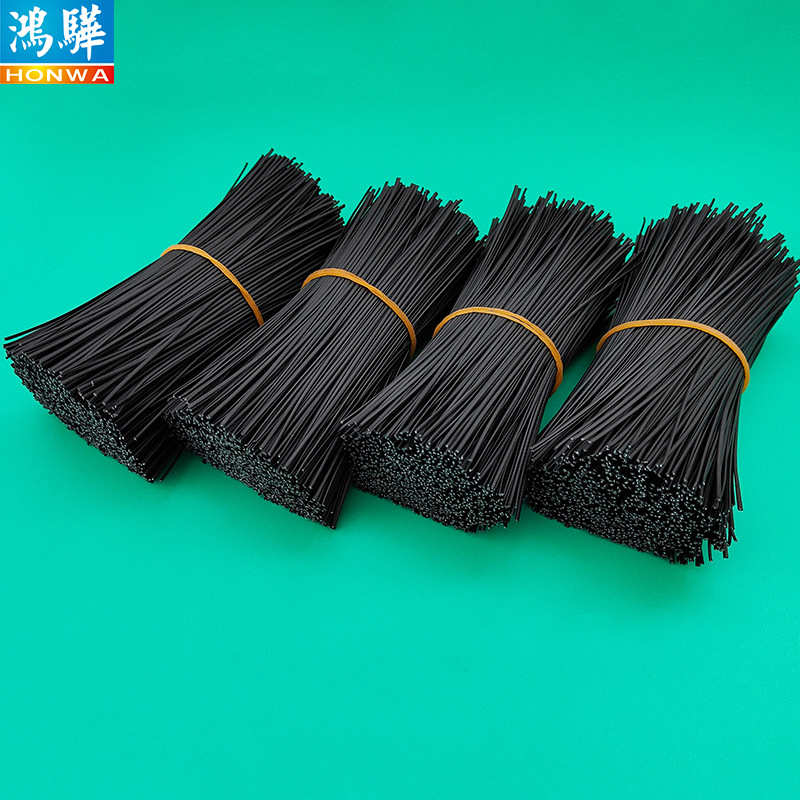 15cm长规格椭圆扁线黑色包塑扎线 环保电镀锌长度150mmPVC扎线