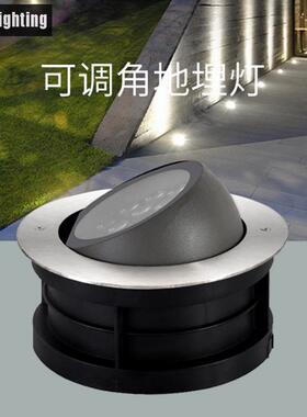 LED侧发光地埋灯可调角度照树灯户外防水不锈钢偏光嵌入式投光灯
