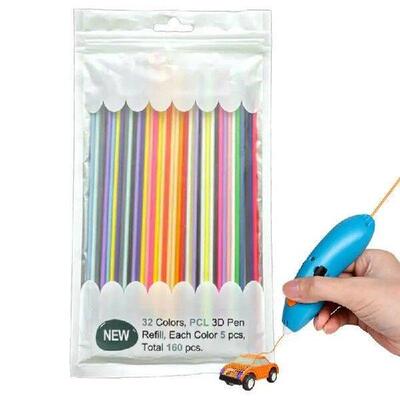160pcs 3D Printing Pen replace Refills Colorful 32color 3D