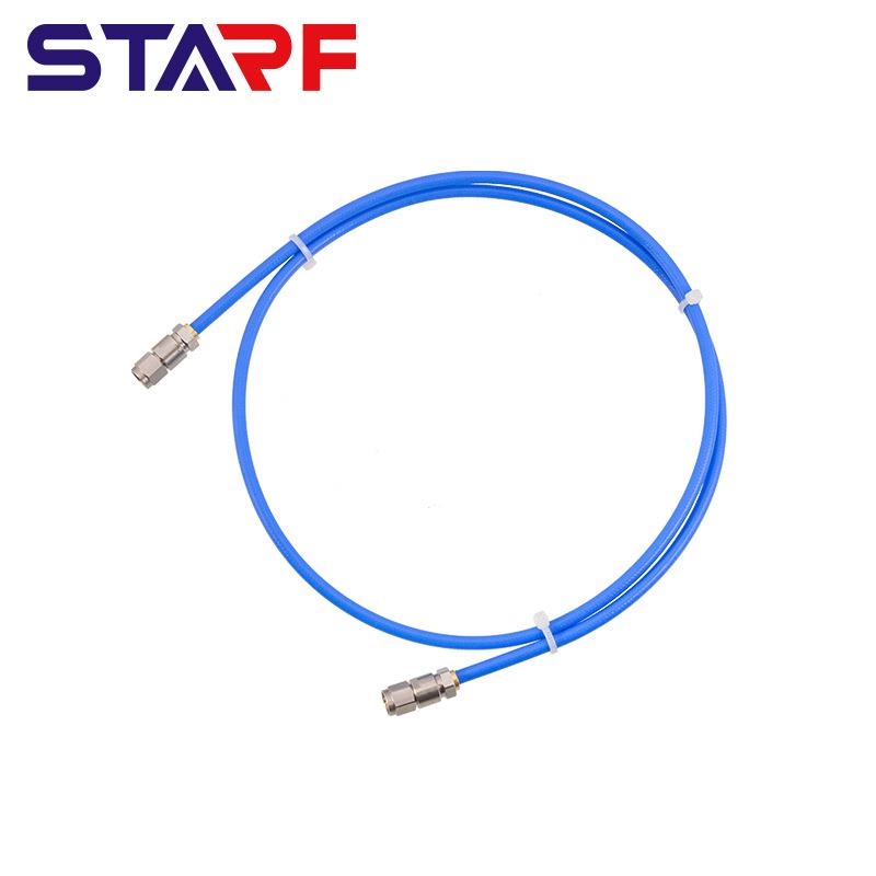 RFCABLE射频连接线不锈钢SMA公头转SMA18G高频测试馈线线SS402