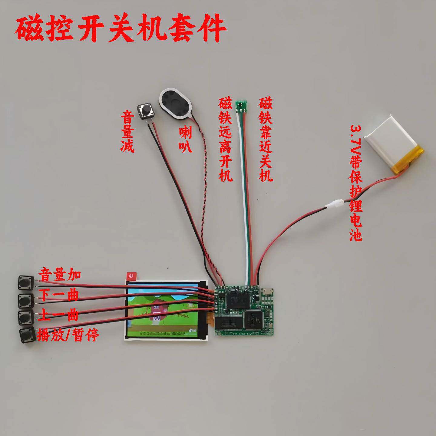 2.8寸户型沙盘彷真小电视微缩模型改造影音播放器DIY套件模型改装