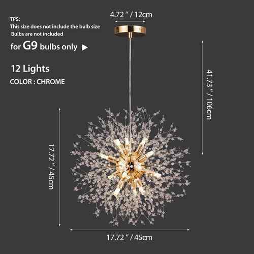 外贸品质创意客厅灯高级感卧室水晶灯北欧蒲公英餐厅吊灯