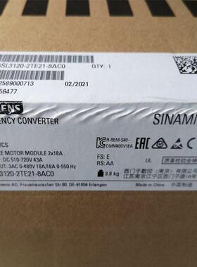 6SL3120-2TE21-8AC0西门子S120电机驱动模块6SL3120-2TE21-8ACO