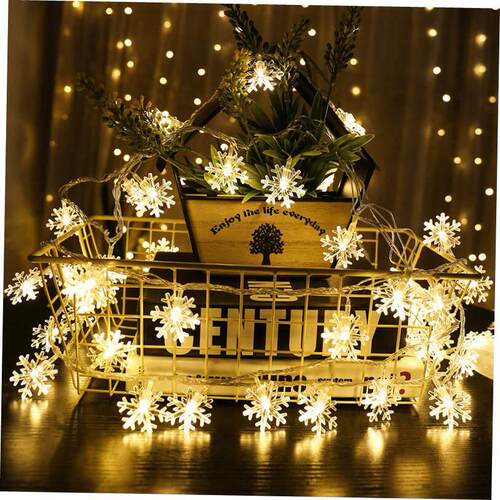 Snowflake LED Light Christmas Decorations For Home Hanging 1