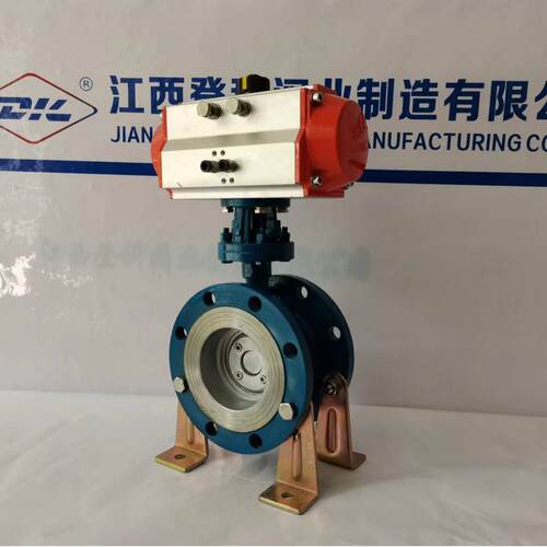 D643H-25CDN200单作用气动法兰蝶阀铸钢蝶阀紧急法兰切断阀