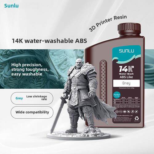 三鹿Sunlu3D打印灯丝14K可水洗Abs光敏树脂方便水洗高韧性高强度