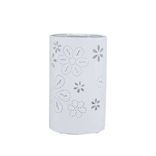 镂空插花小夜灯批发创意陶瓷卧室吧台床头灯具装 饰工艺品摆件桌灯