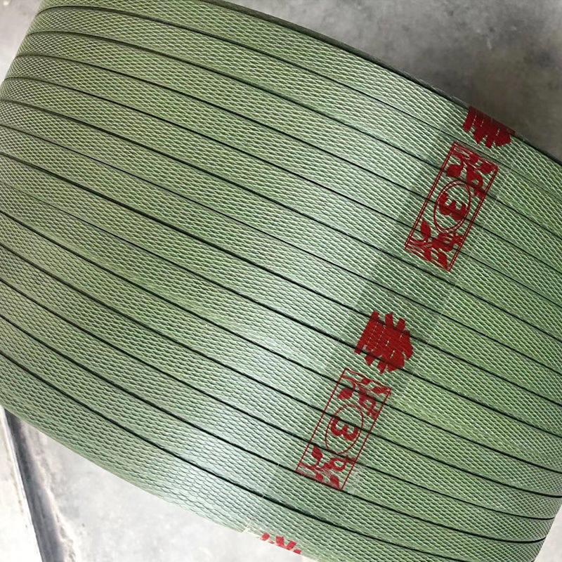 纸箱打包带军绿色草绿打包带纸箱厂纸箱半自动机用PP捆扎热熔打包