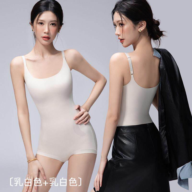 人鱼简约连身塑身衣女免穿文胸收腹美体无痕塑形束身衣强压三角衣