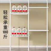 顶天立地衣架杆晾衣架落地伸缩家用衣帽间卧室衣服架diy衣柜柜子