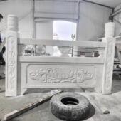 石雕汉白玉栏杆栏板青石花岗岩护栏河道大理石石材围栏升旗台