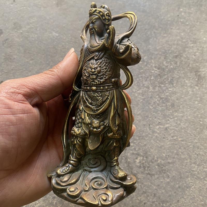 仿古关公韦陀铜像摆件家居装饰品工艺品摆件伟陀站像
