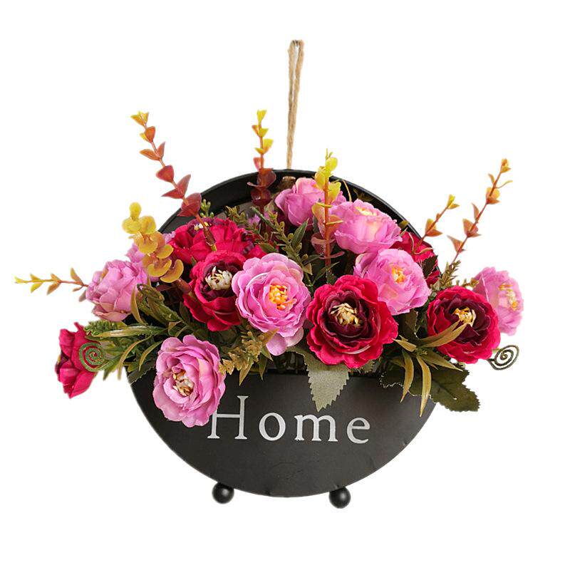 客厅卧室墙面房间假花装饰品墙壁饰墙上创意绿植挂饰挂件仿真壁挂