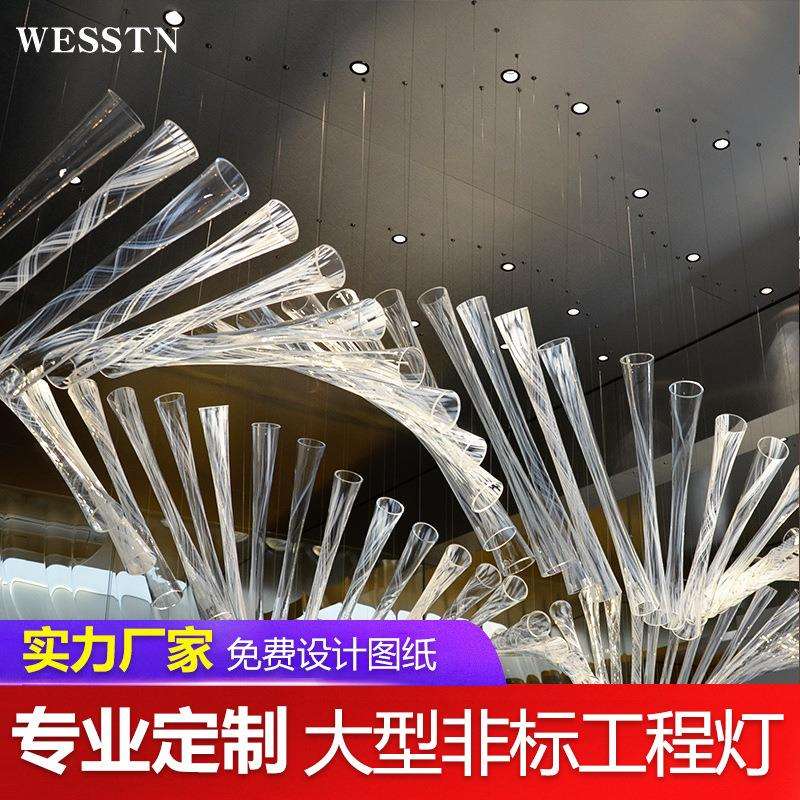 玻璃水果盘新款旋转欧式创意水果篮KTV酒店家居时尚吊灯