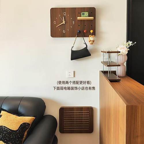 2?中古风轻奢复古风电表箱装饰画电闸盒带F$px}h($钟0表画5免打孔