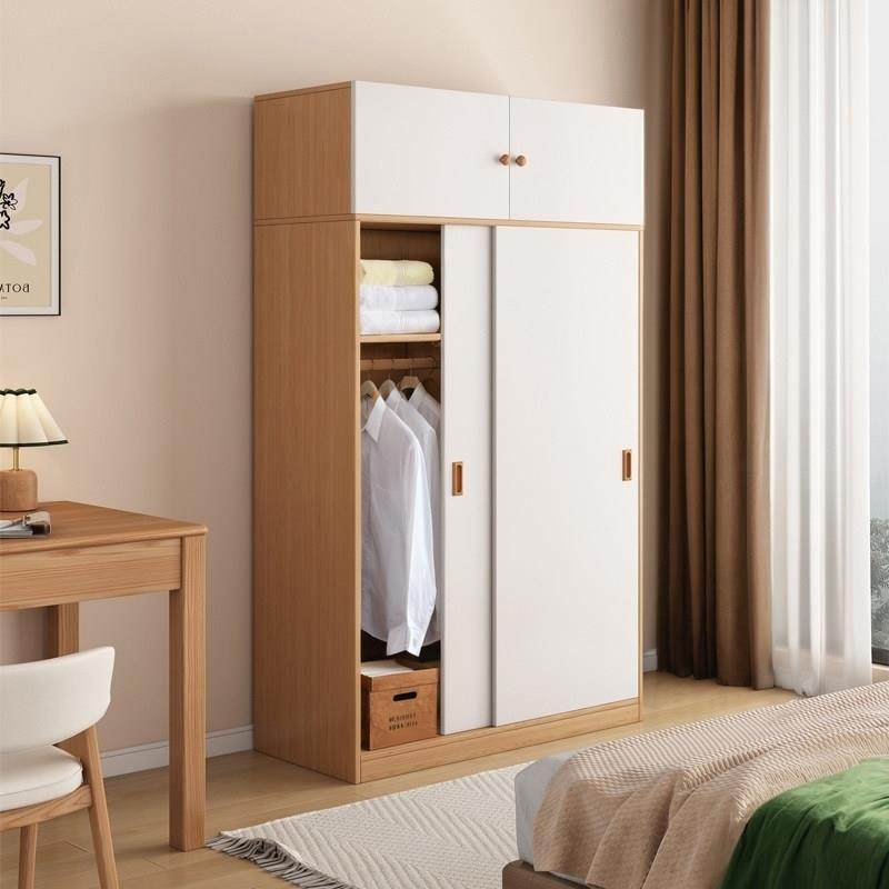 实木衣柜家用卧室拉门小户型儿童小衣橱出租房简易移门收纳柜子,住宅家具,独立衣柜,淘宝优惠券,粉丝福利购,淘宝优惠卷