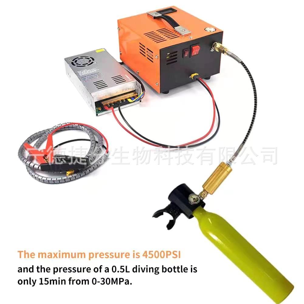 厂供12v高压打气机30mpa内置变压器 12v冲气泵自动停机4500psi