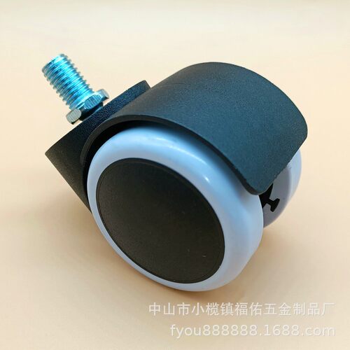 移动家具轮子1.5寸尼龙PU脚轮2音寸高档静向万脚轮置物架2寸丝活P