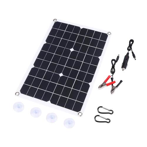 40W18V双片组合柔性太阳能板汽车电池充电USBDC太阳能充电板