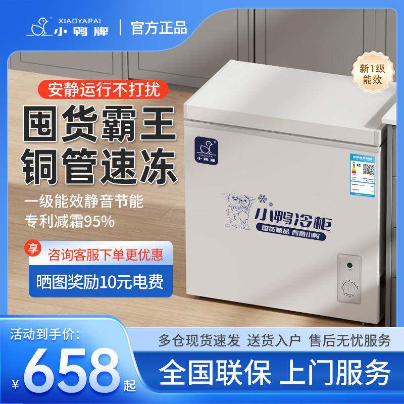 小鸭冰柜家用小型双门双温冷冻保鲜两用冷柜静音节能型无霜小冰柜