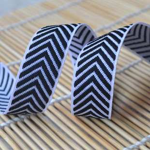 18MM黑白人字带包边带工艺品包装 带